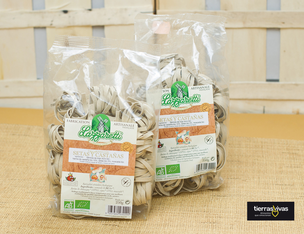 Tallarines con setas y castañas Ecológicas Lazzaretti (250 Gr)