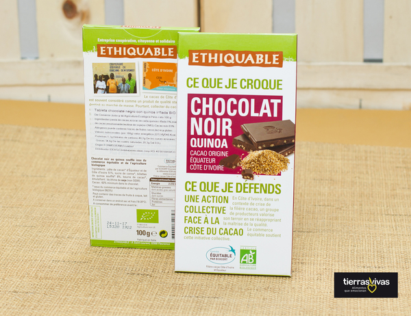 Chocolate Negro con Quinoa Ecológico Ethiqueble 0,1 kg