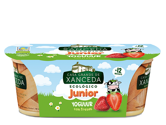 Yogur Junior Fresa Ecológico Casa Grande de Xanceda (2x125 gr)