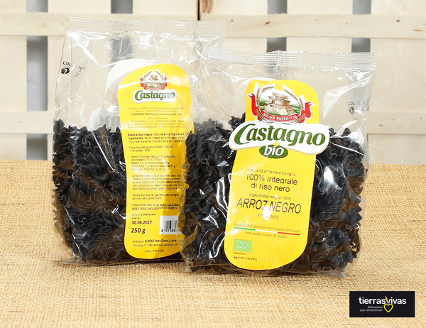 Espirales Arroz Negro Integral Ecológico Castagno  (250 Gr)