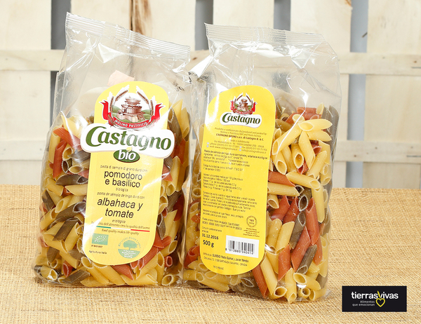 Pasta de Tomate y Albahaca Ecológica Castagno (500 Gr)